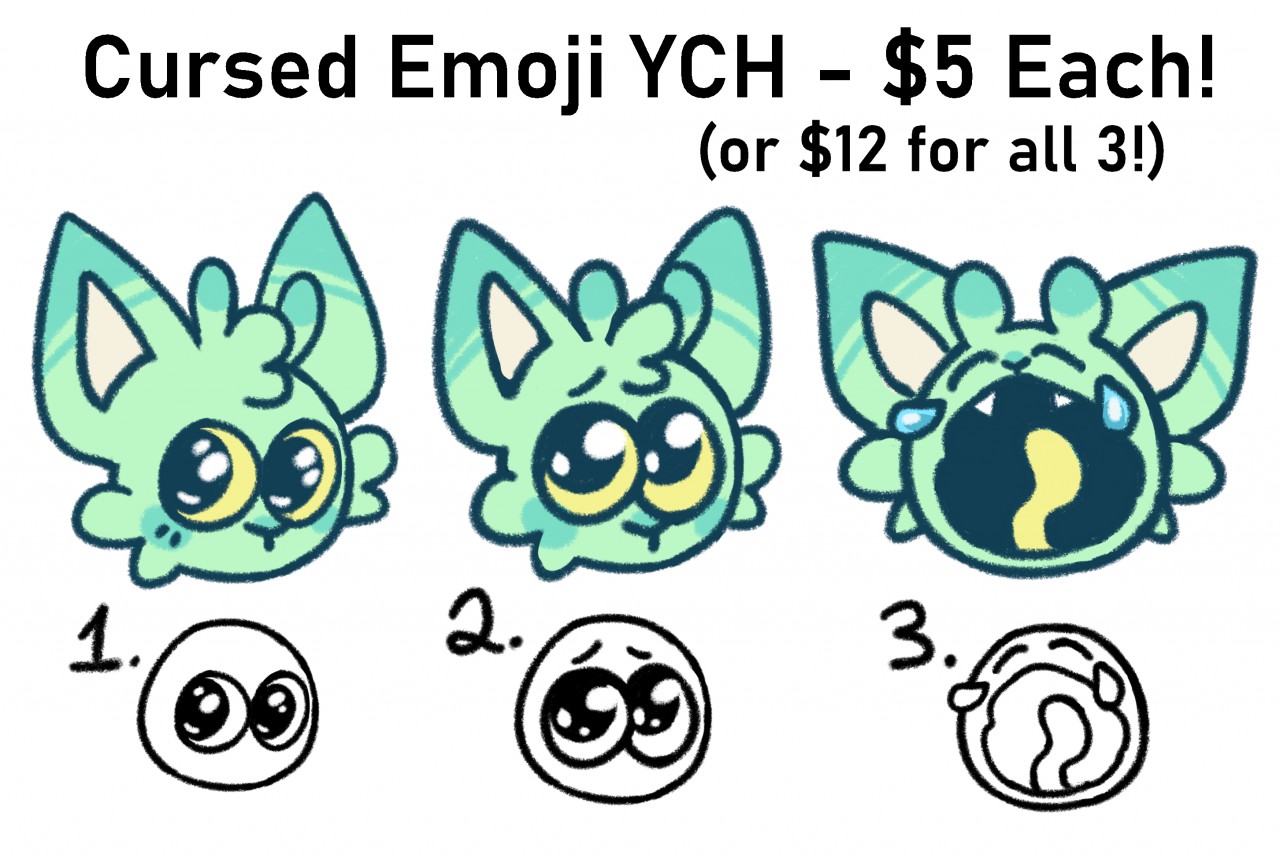 cursed emojis ych by ohViola -- Fur Affinity [dot] net