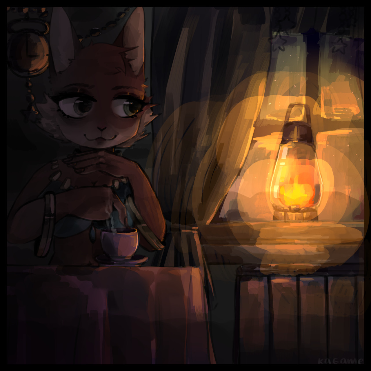 Night fell