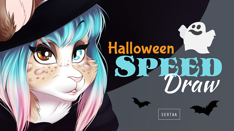 Speed Draw [Paint tool SAI] Halloween by sertaa -- Fur Affinity [dot] net