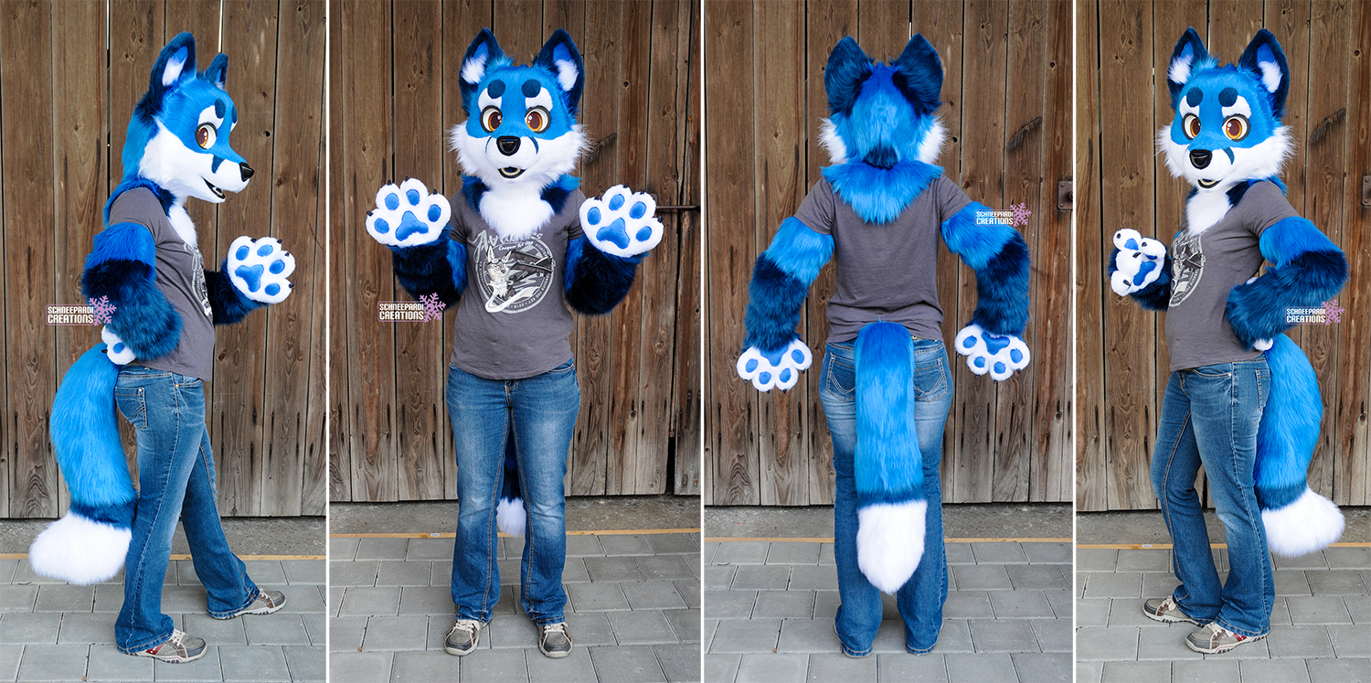 Premade Blue Fox Partial SOLD by Sethaa -- Fur Affinity [dot] net
