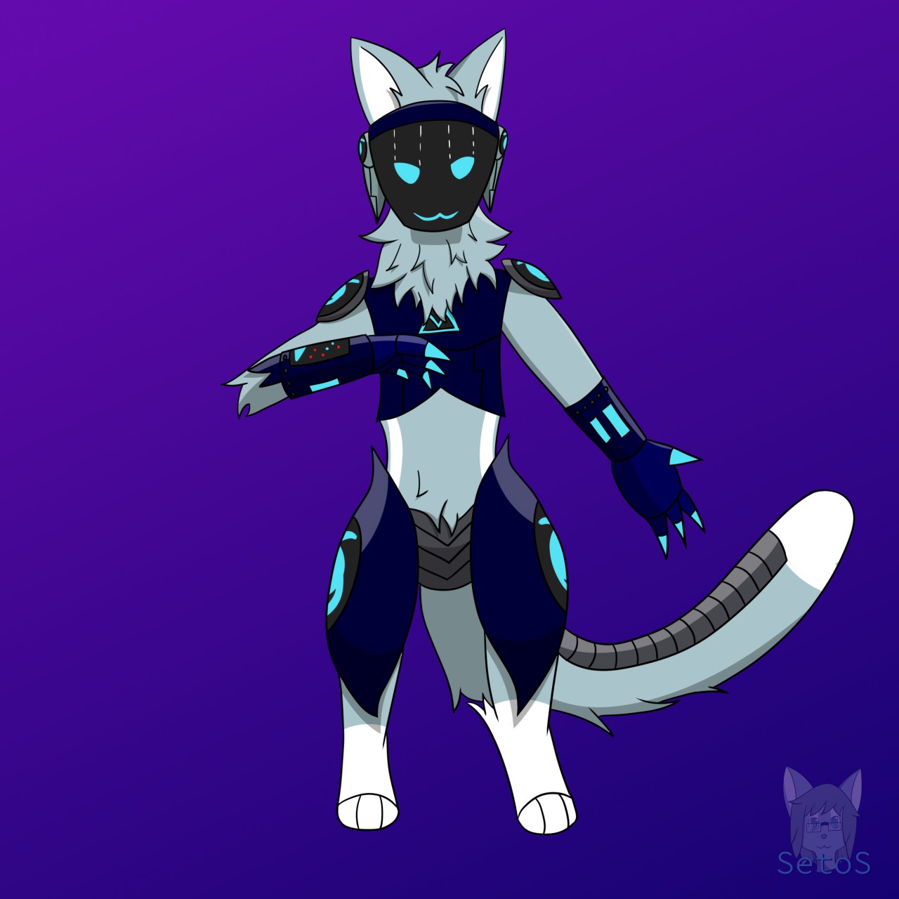 Protogen but cat on X: Protogen says, wear a mask   / X