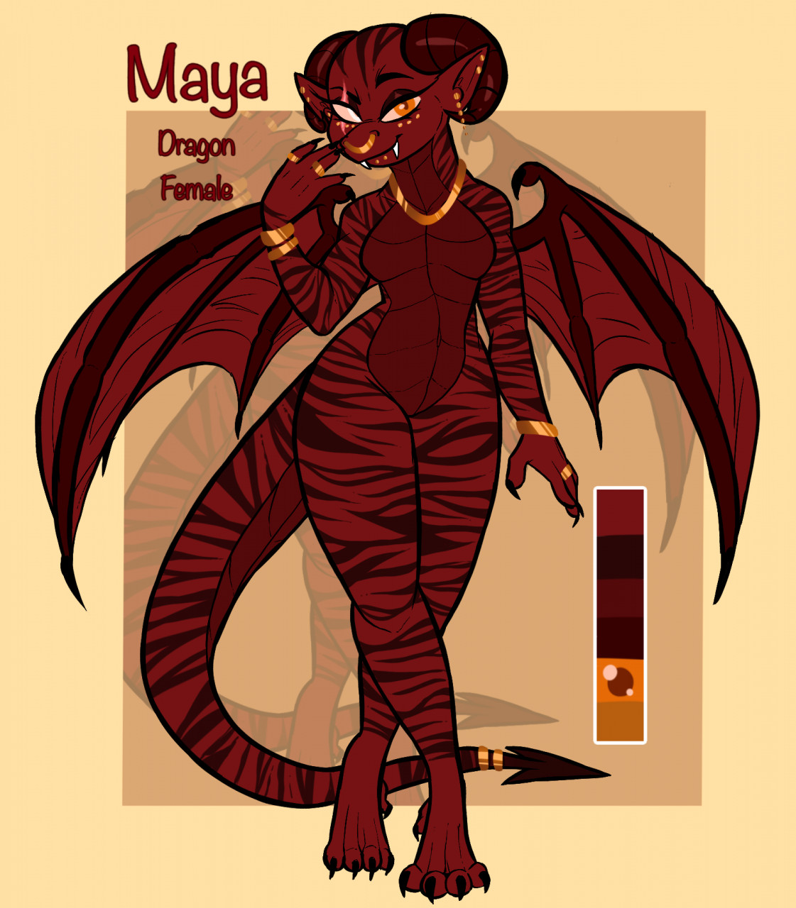 Maya reference sheet (fixed) by SomeWandomNoob -- Fur Affinity [dot] net