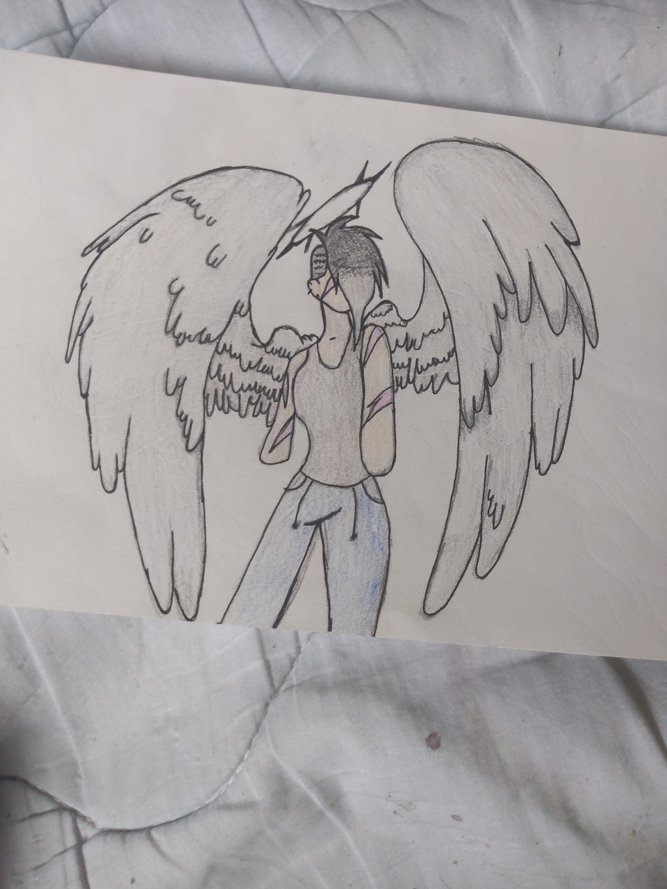 easy dark angel drawings