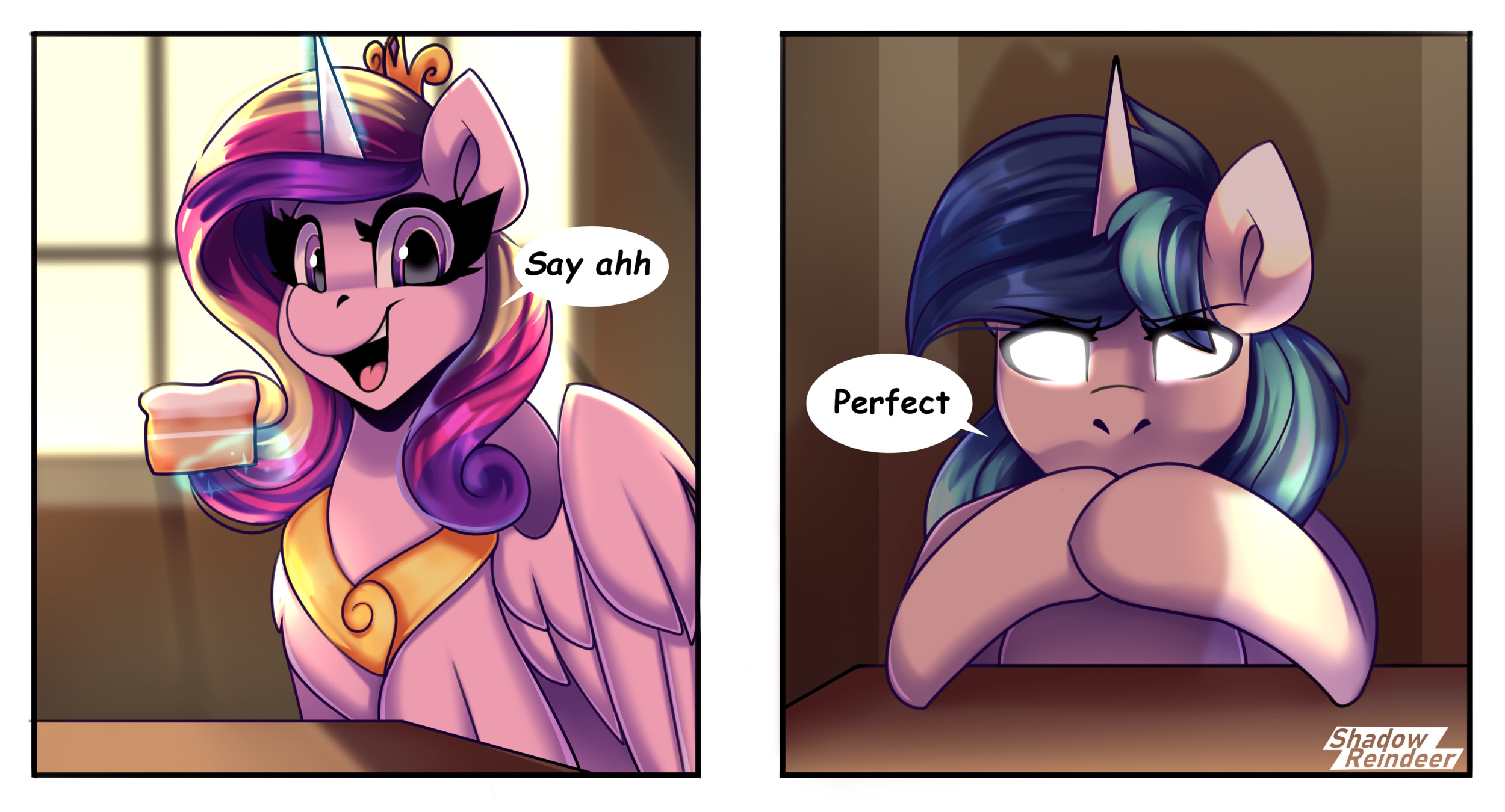 Cadance and Shiny (Perfect wife) by ShadowReindeer -- Fur Affinity [dot] net