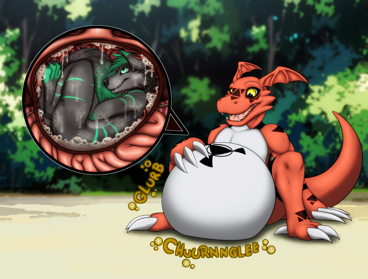 well fed digimon by ShadowYoshiZero -- Fur Affinity [dot] net