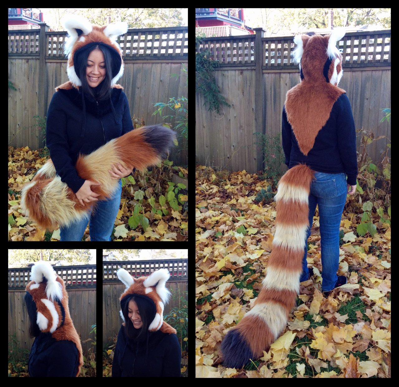 Furry hoodies with ears hotsell and tail