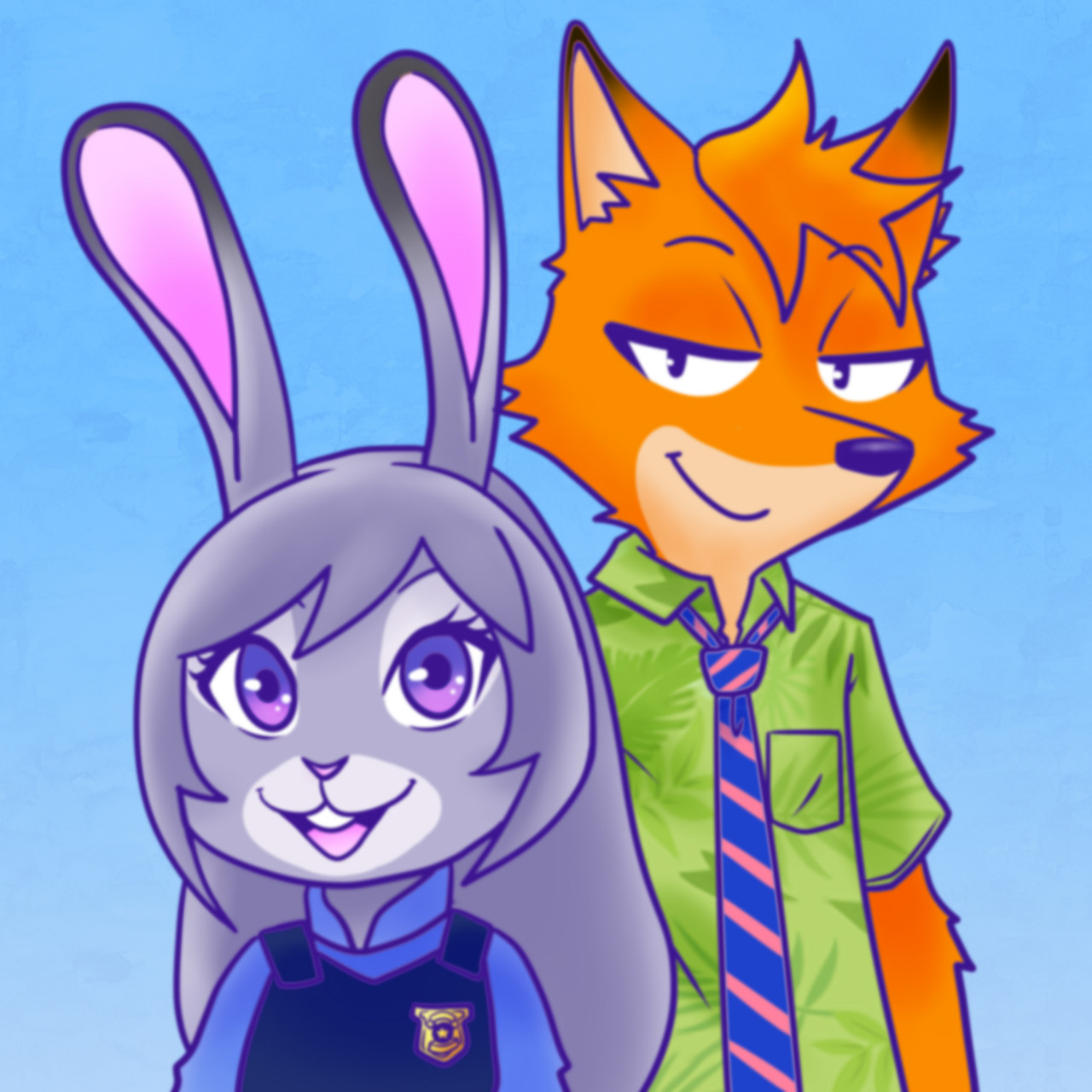 Judy Hopps and Nick WIlde by shifugumi -- Fur Affinity [dot] net