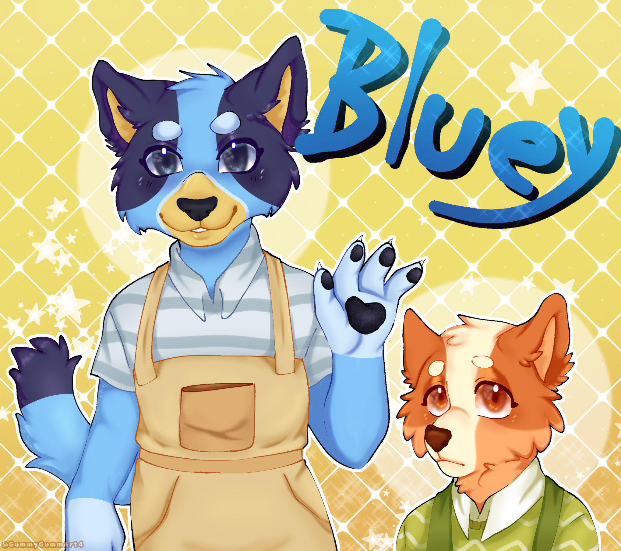 Bluey and Bingo by MasherArt787 -- Fur Affinity [dot] net