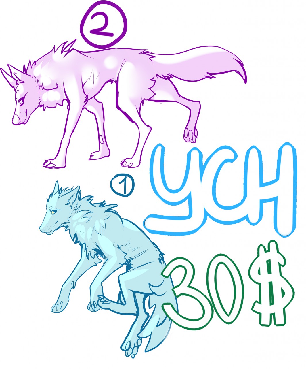 Feral poses YCH. Last 2 poses by Shimruno -- Fur Affinity [dot] net