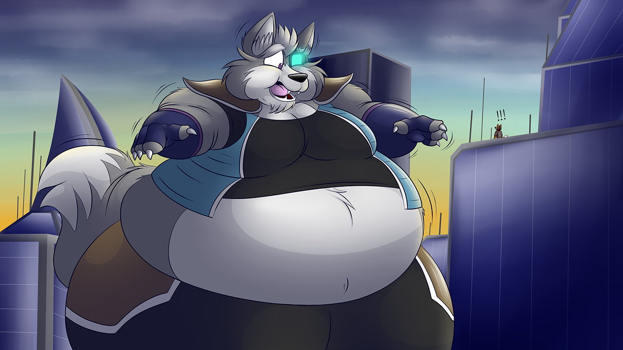 Fat furry fox