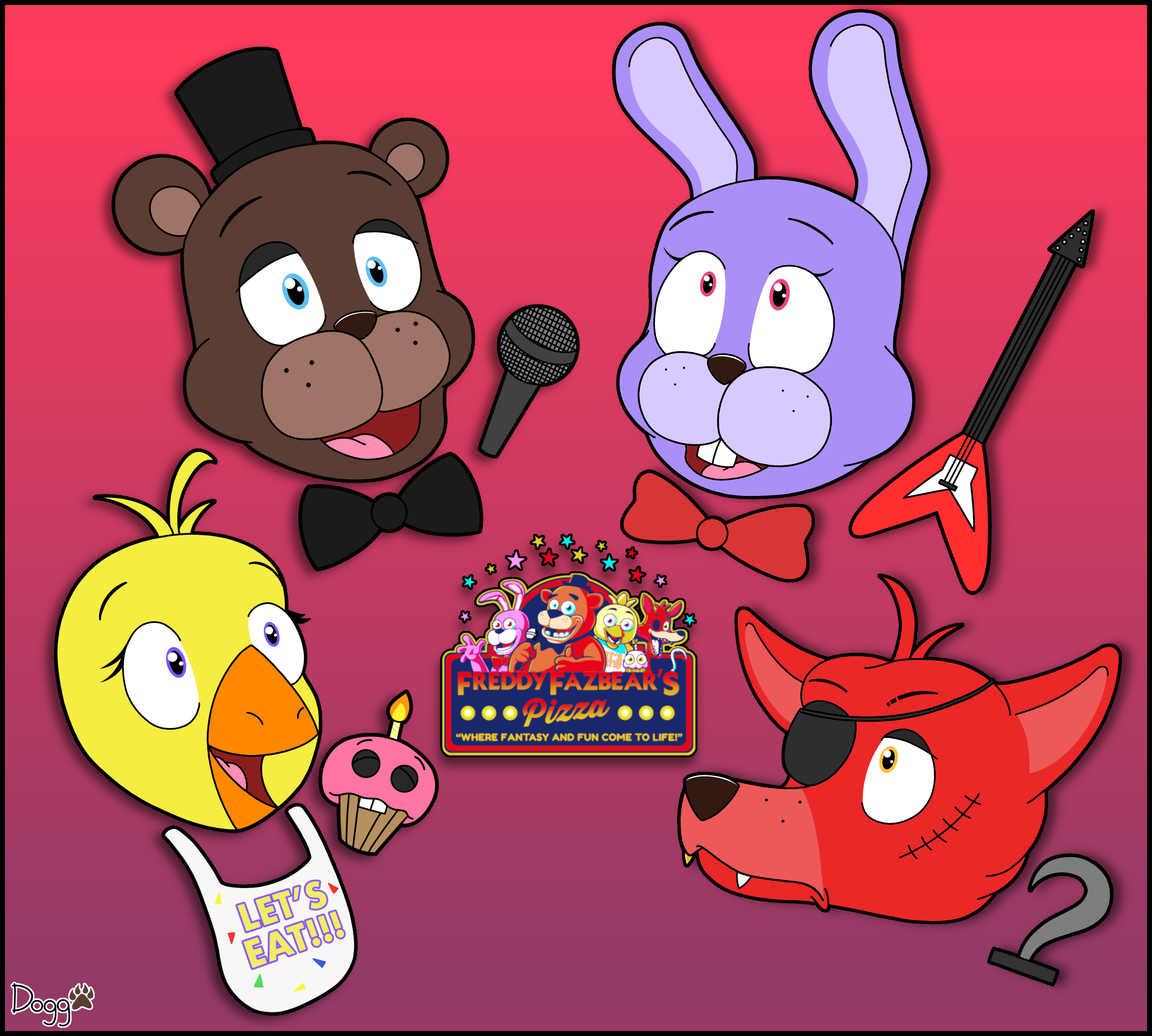 Doggy Doodles: Fazbear & Friends! 🐻🐰🐤🦊🍕 by ShiningBlue -- Fur Affinity  [dot] net