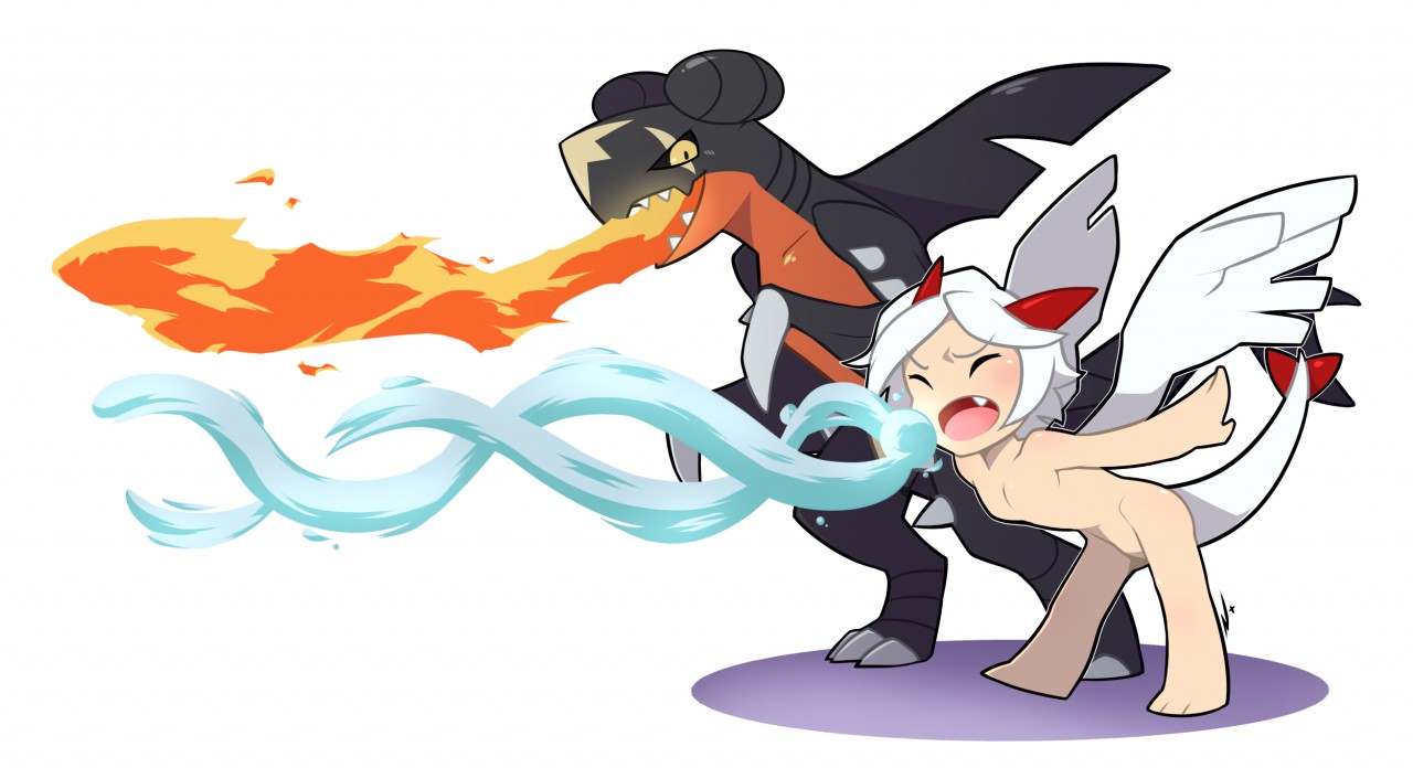 Silver and Velvet's training. Hydropump! by Shiro-Neko -- Fu