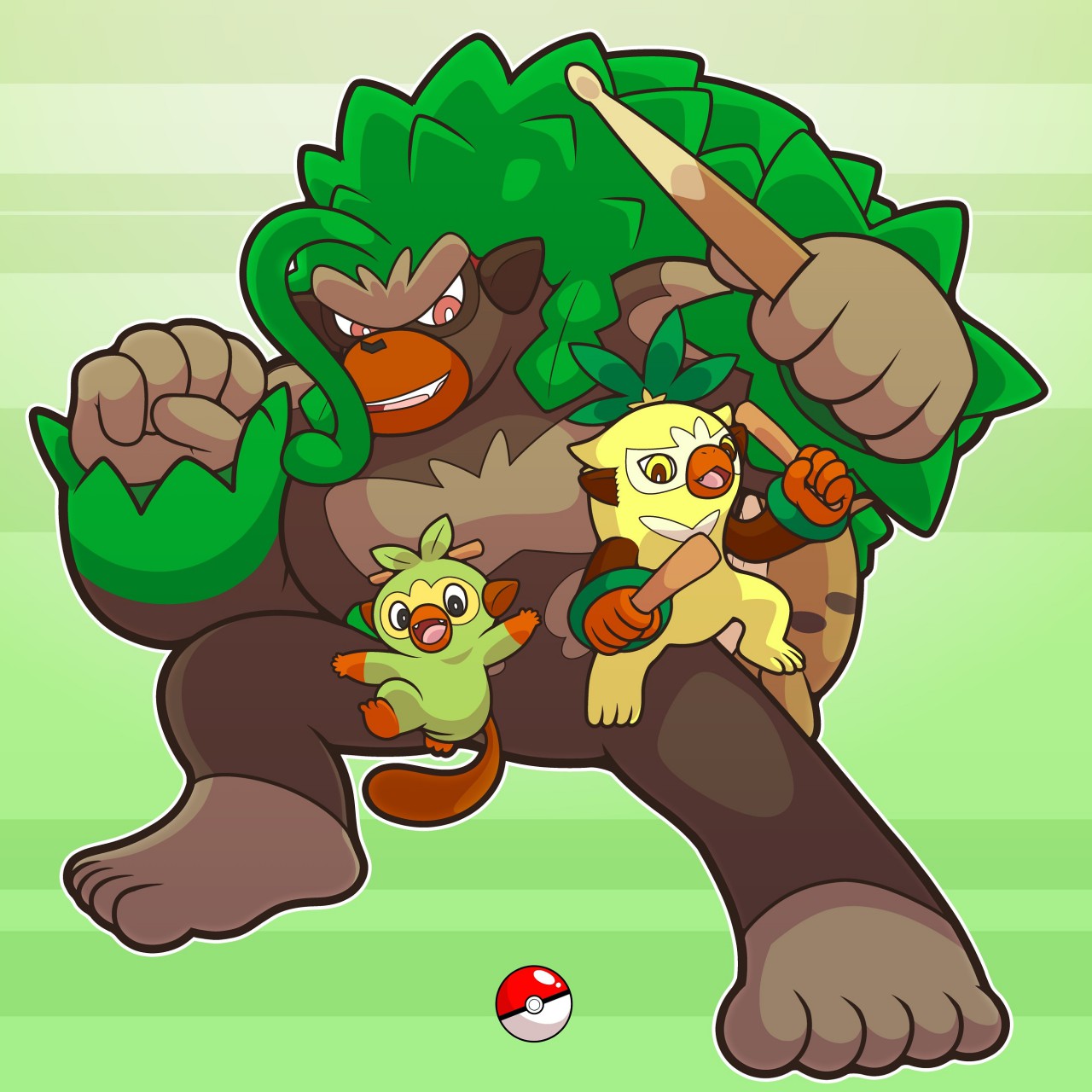 Grookey Evolution Line -Mate20X. 