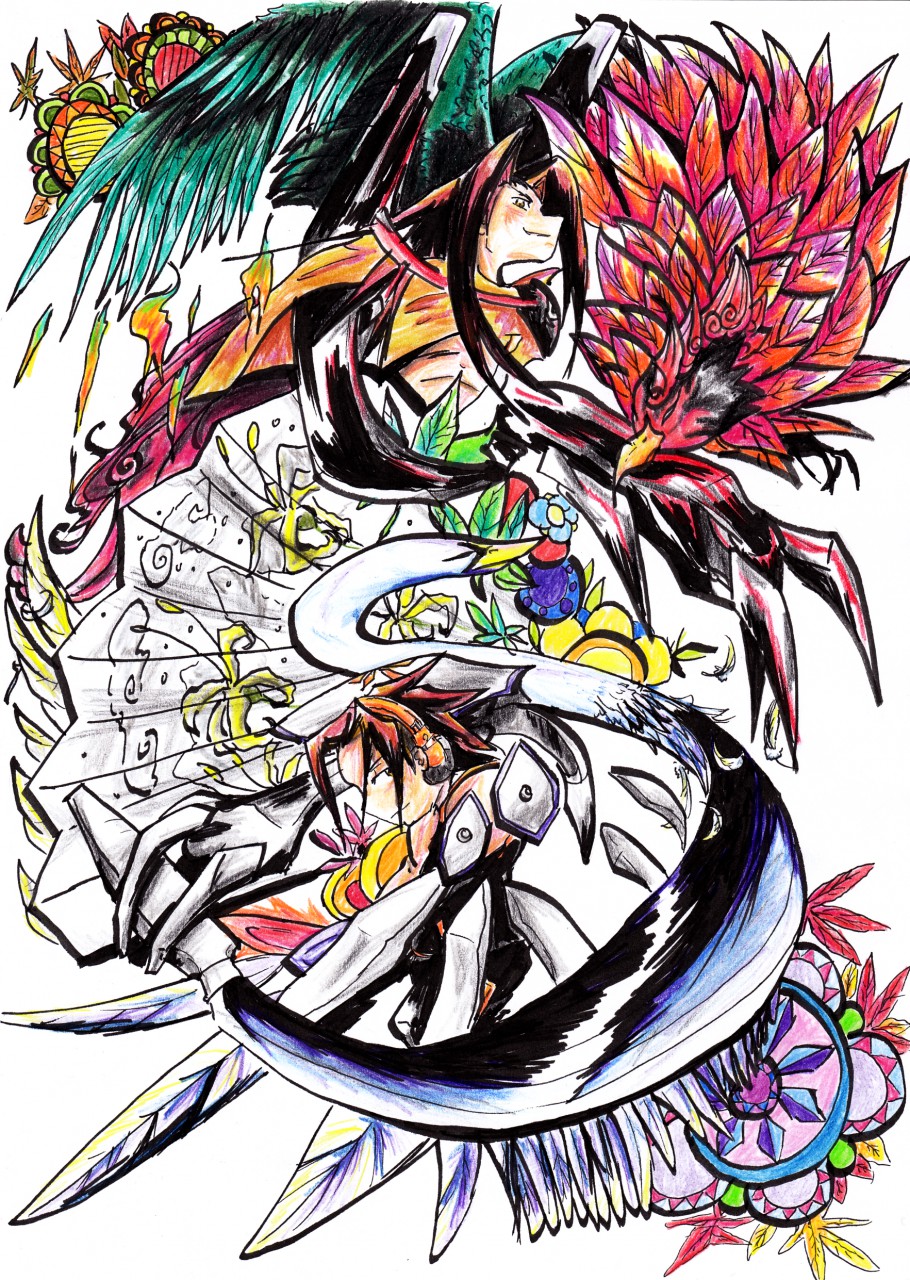 Tshirt Hao Asakura Yoh Asakura Tao Ren Shaman King flower crown poster  monochrome fictional Character png  PNGWing