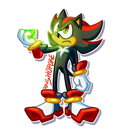 Emeralds of Chaos - Sonic The Hedgehog Sticker by Shonenoa