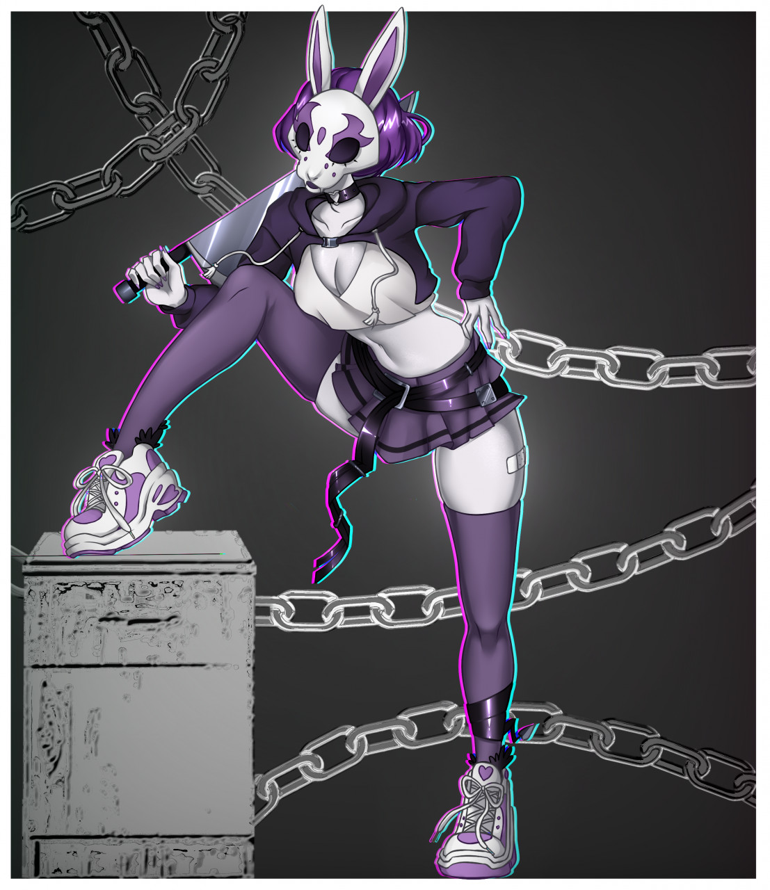 Neon Violet - Neon White commission by sichhh -- Fur Affinity [dot