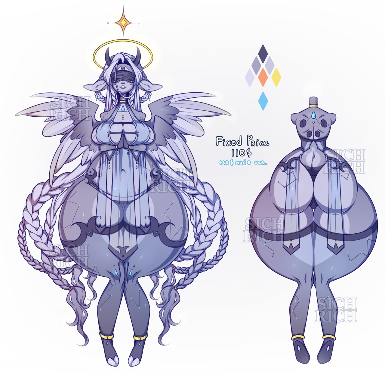 ☆Adopt: Weeping Angel Goat FIXED PRICE☆ by sich_rich -- Fur Affinity [dot]  net