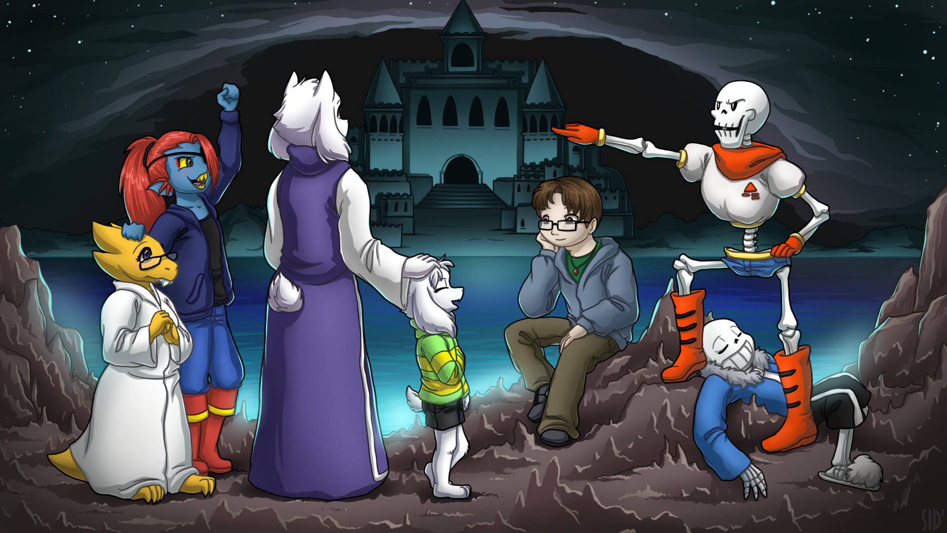 Undertale Self-Insert Wallpaper Commission by SiDniTheFox -- Fur