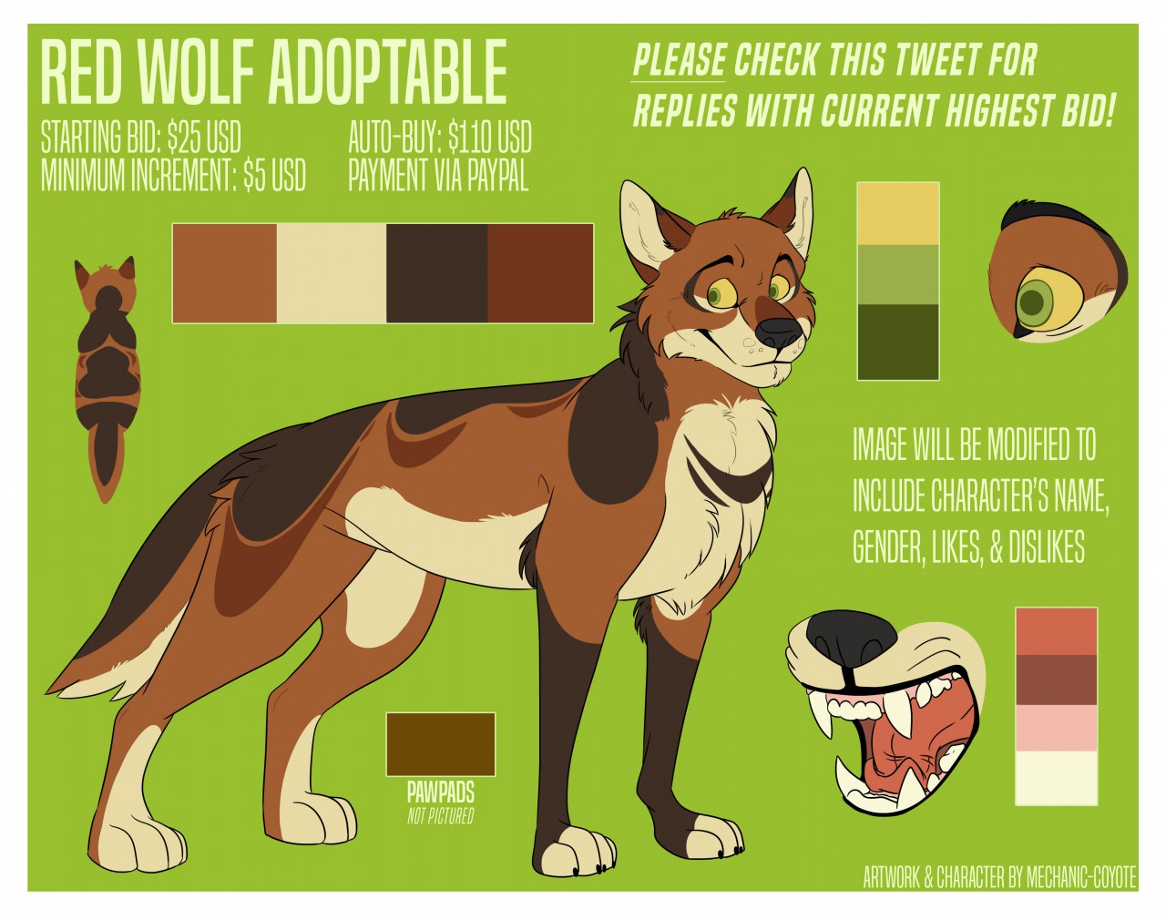 red wolf cartoon character