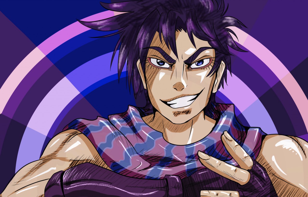 Anon Fox - Joseph Joestar Pose by HollyNight~HardDay -- Fur Affinity [dot]  net