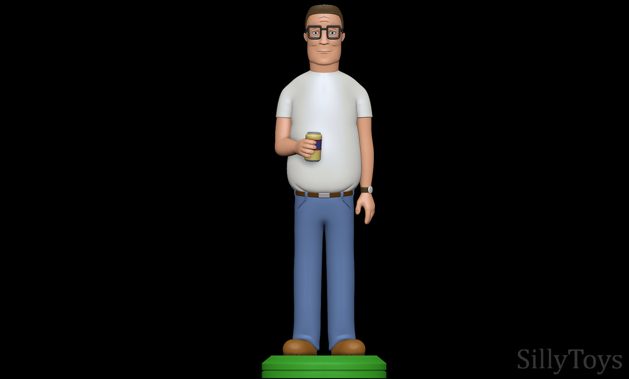 Hank Hill - King of the Hill 3D print model. 