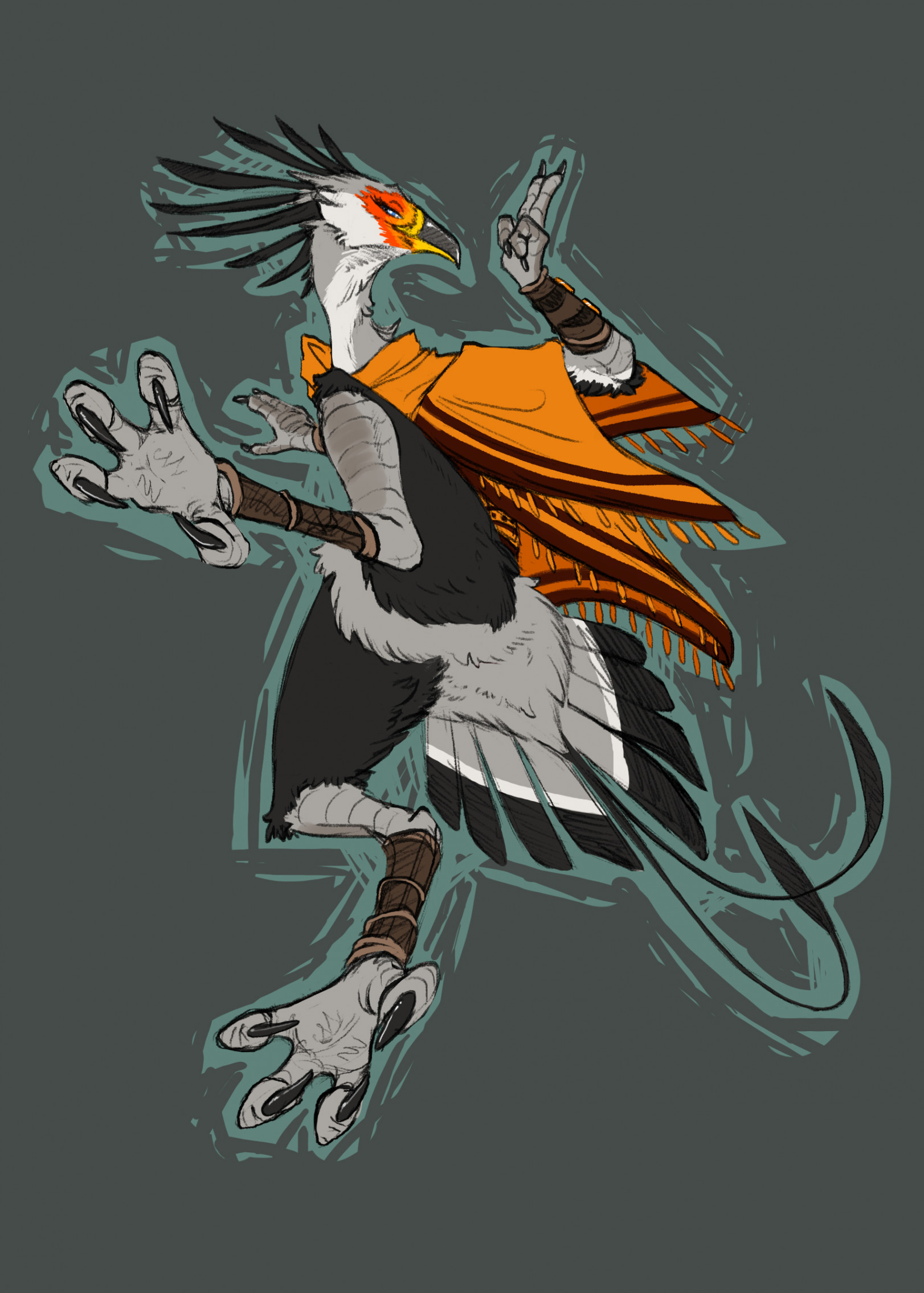 Nyvarki, Aarakocra Monk [By Flamespitter]