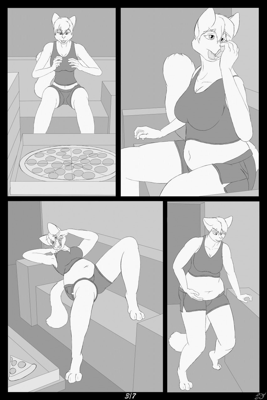 Pizza Day (Weight Gain Comic) #3. 