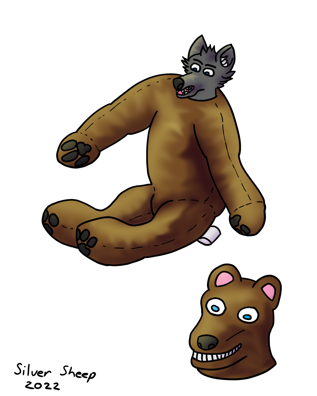 The Wolf in a Plush Suit by SilverSheepDraws -- Fur Affinity [dot] net