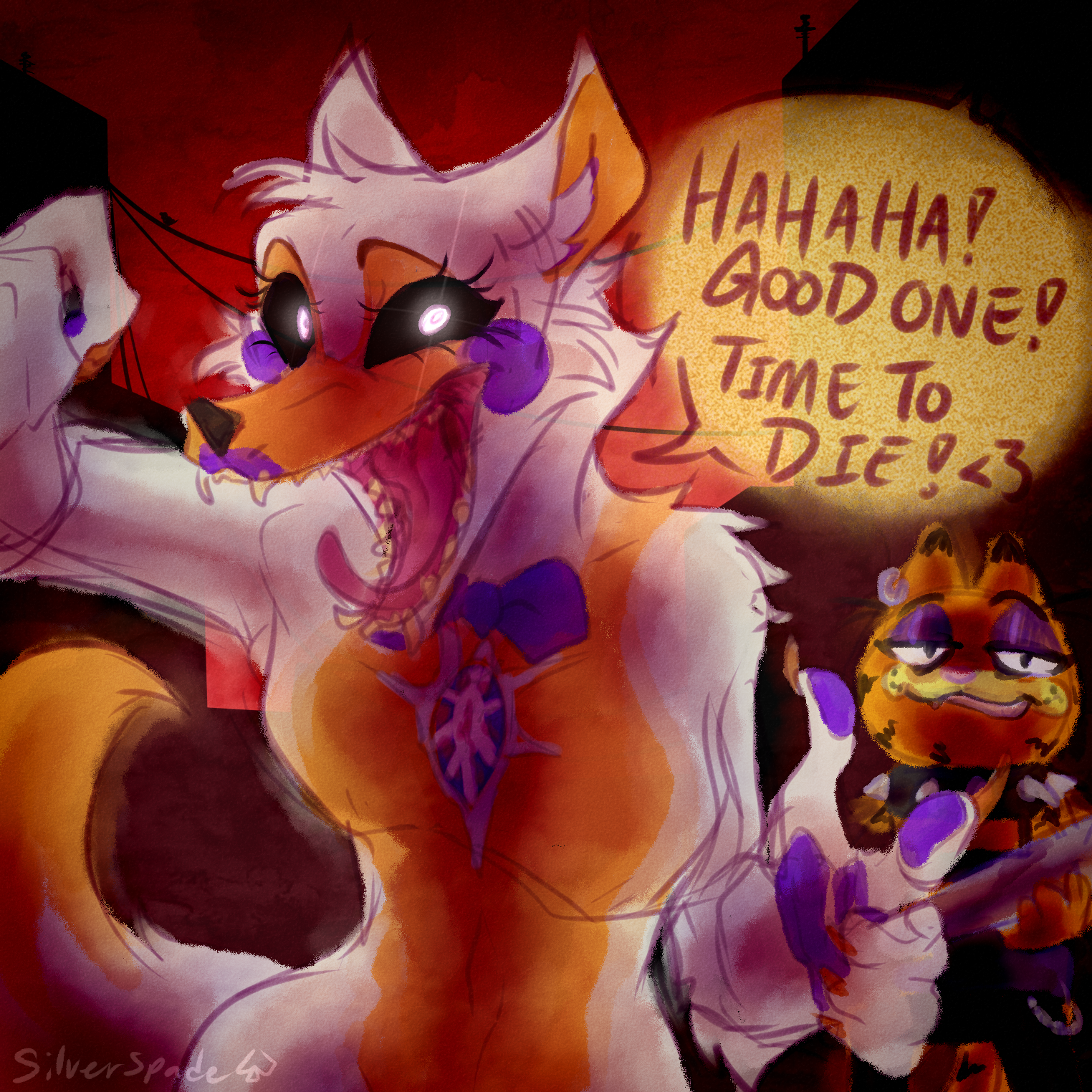 Some Lolbit Fanart Referencing a Simpsons Gag (Model by