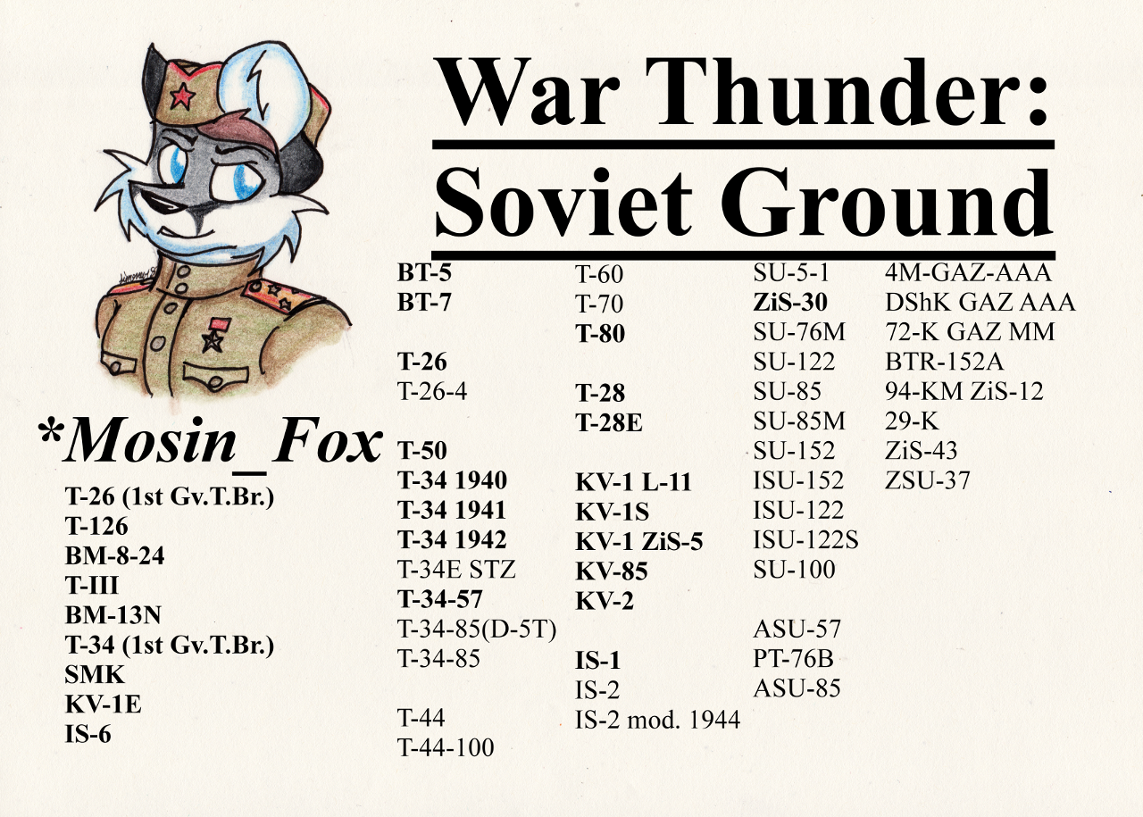 War Thunder Soviet Ground by Simonov -- Fur Affinity [dot] net