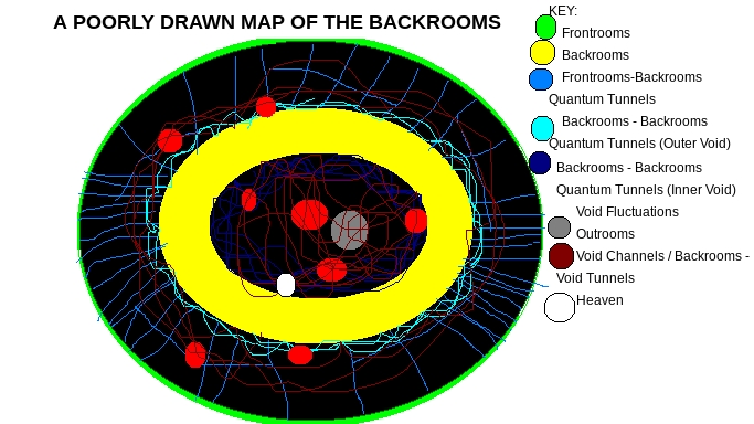 I tried to map The Blue Channel map. I truly believe that Blue Channel  itself is the Backrooms universe outside the levels. Who knows? : r/ backrooms
