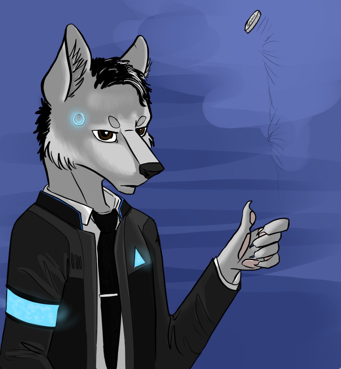 Detroit: Become Furry (Connor) by Sinnex -- Fur Affinity [dot] net