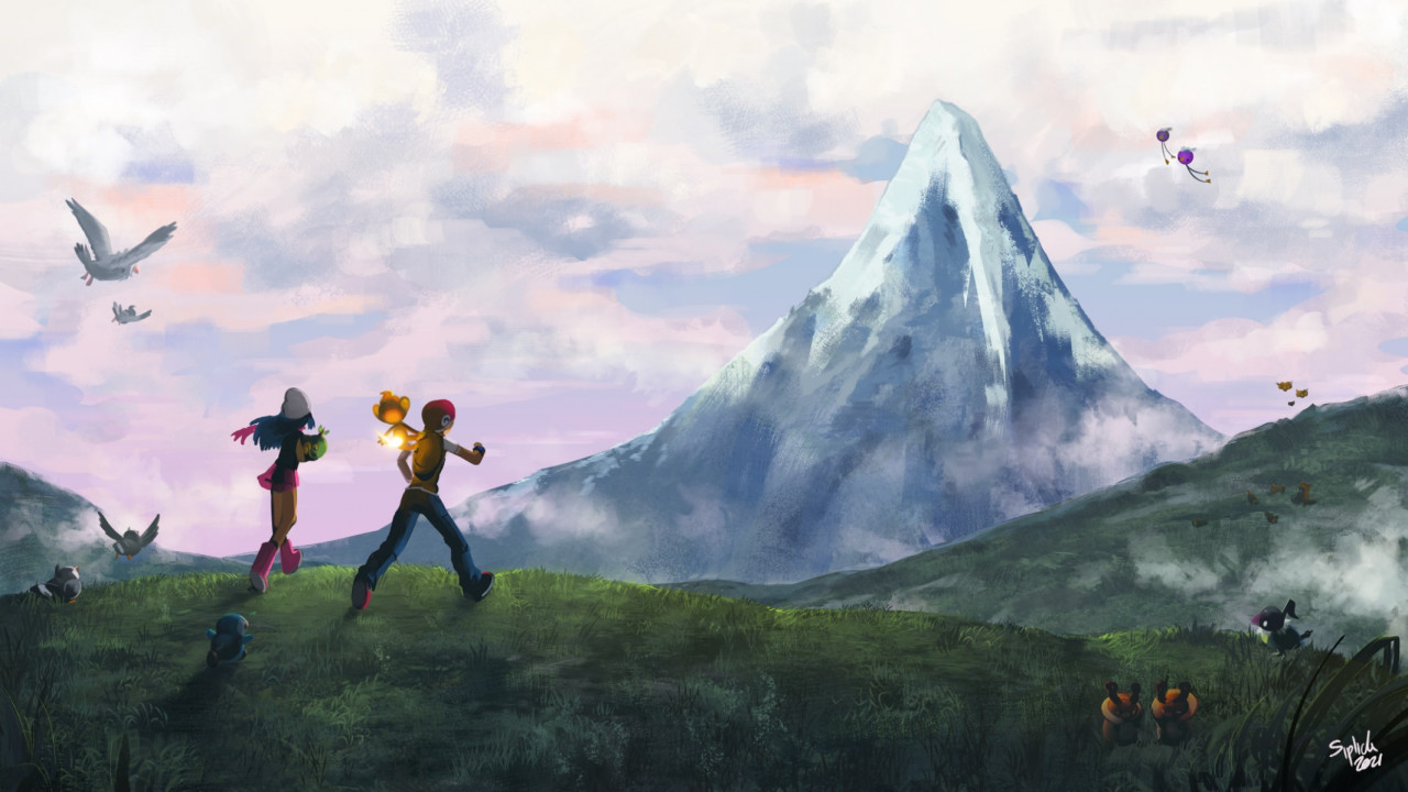 ArtStation - Pokémon Fan Art - Sinnoh Battle (Dawn Focus)