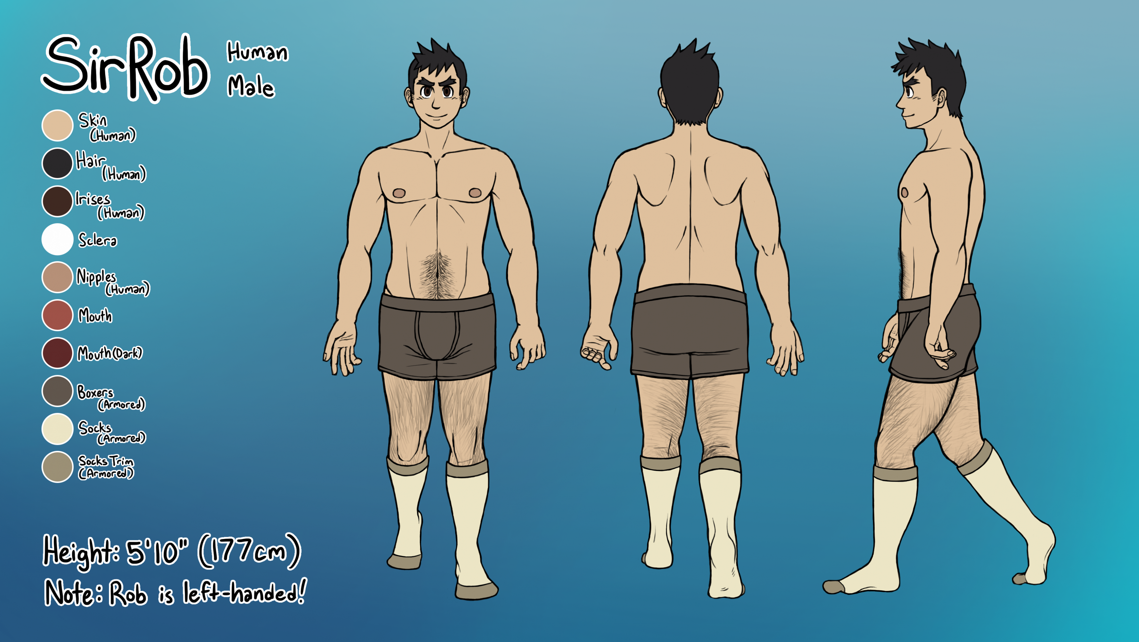 SirRob Ref Sheet - Human Armored: Layer 1