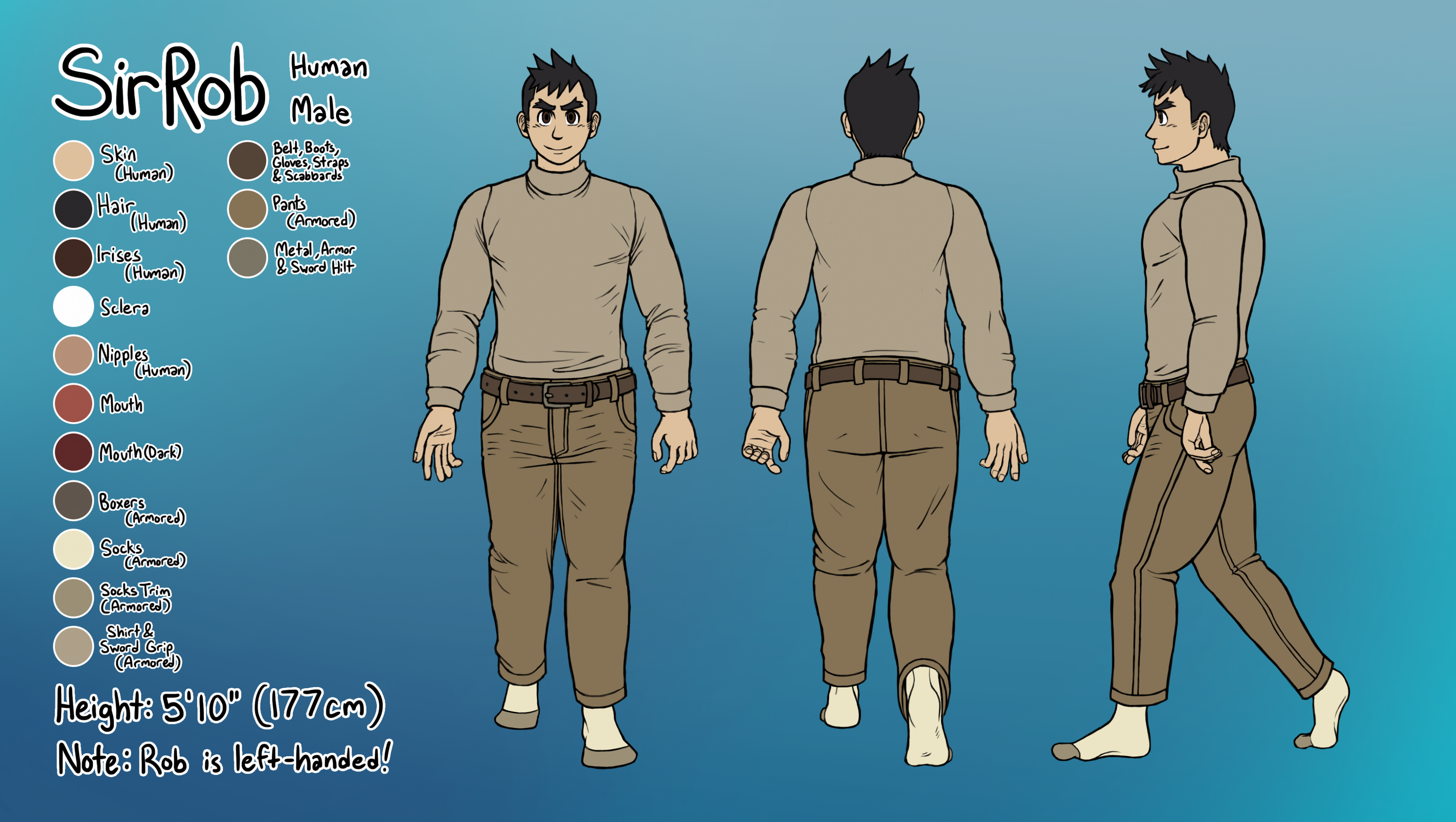 SirRob Ref Sheet - Human Armored: Layer 2