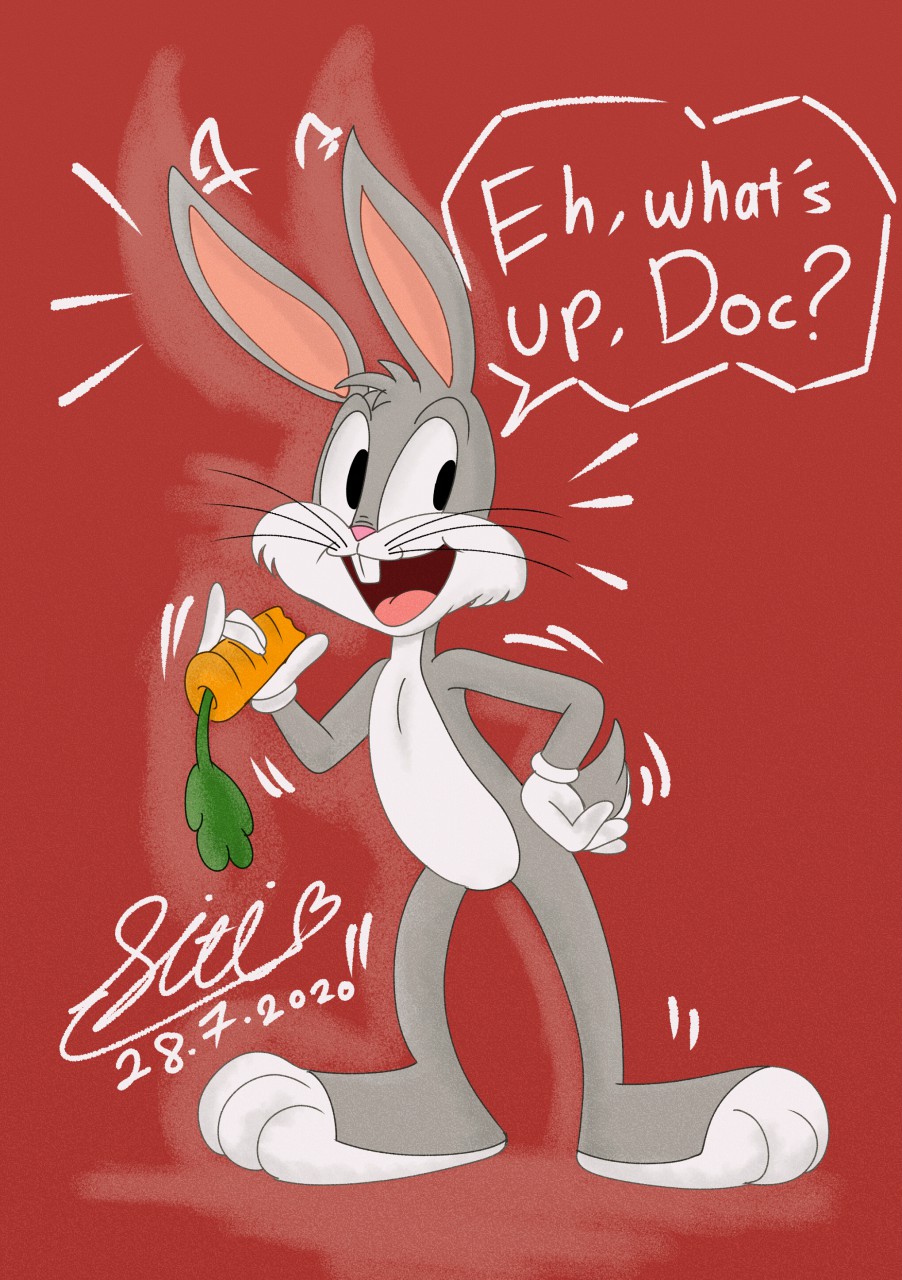 Learn How to Draw Bugs Bunny (Bugs Bunny) Step by Step : Drawing Tutorials