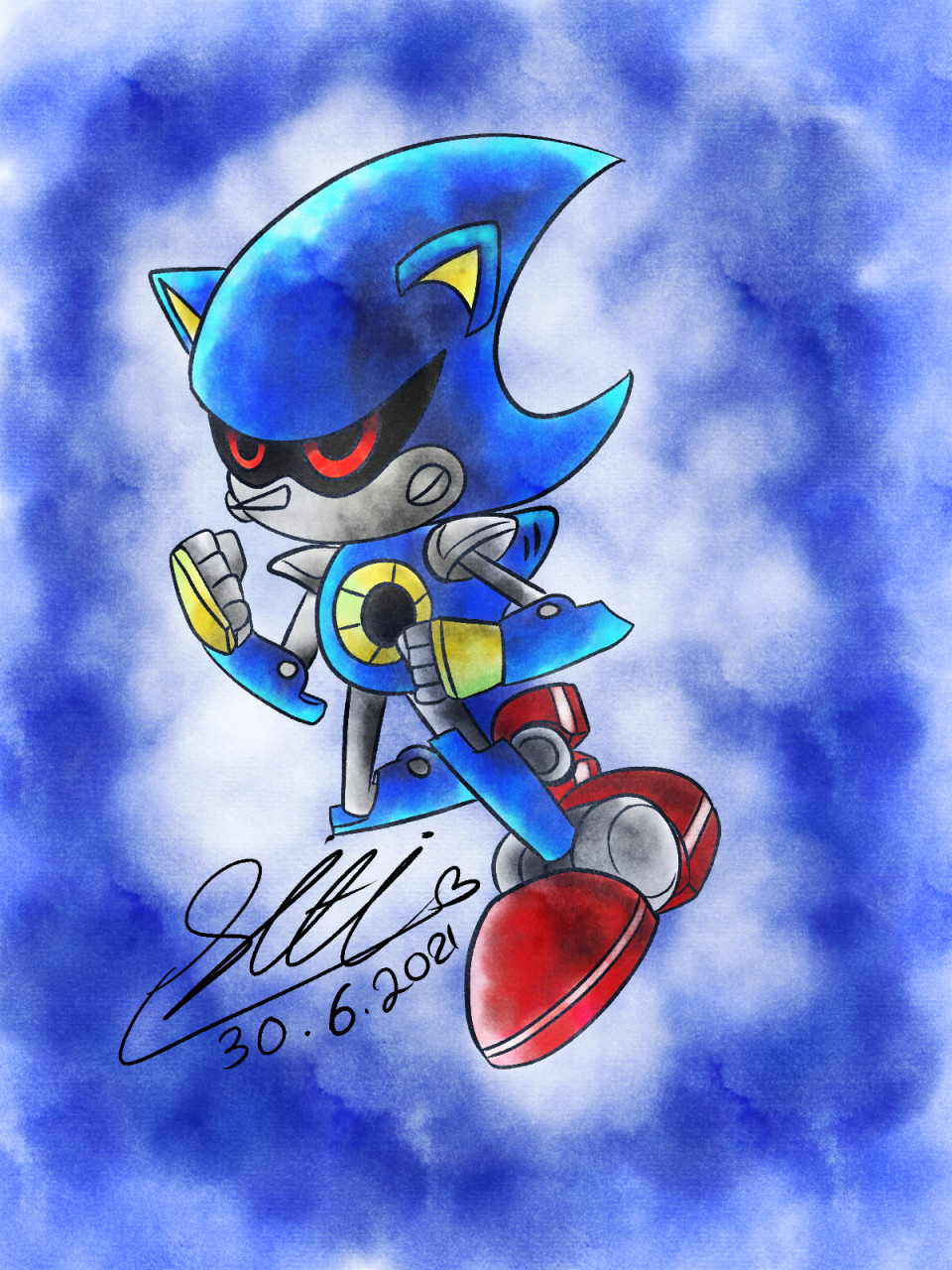 marcotte-art  Sonic, Sonic fan art, Metal