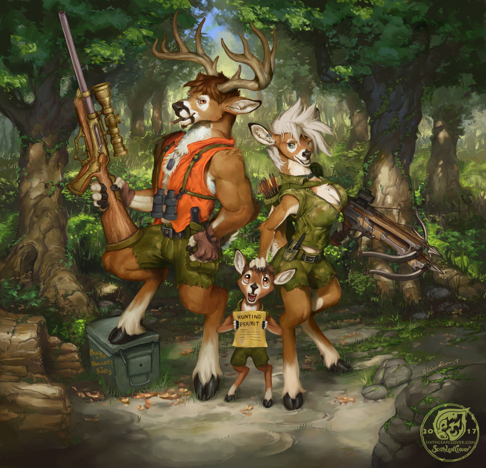 Deer Hunt by sixthleafclover -- Fur Affinity [dot] net