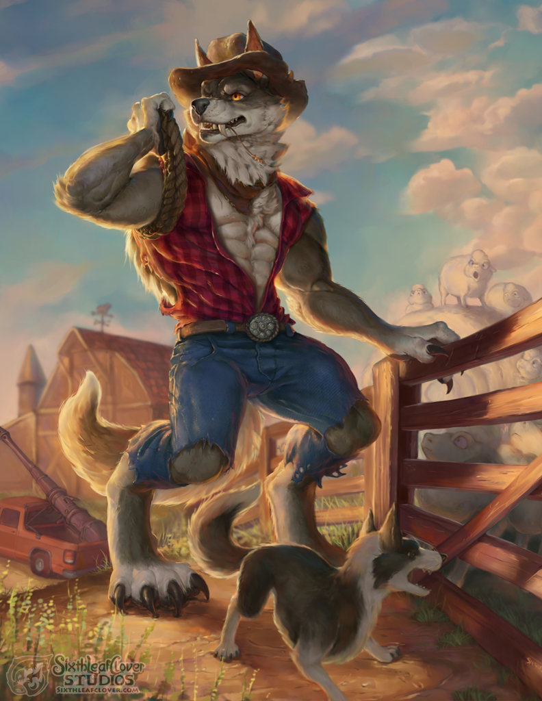 Wolf in a Sheep Farm by sixthleafclover -- Fur Affinity [dot] net