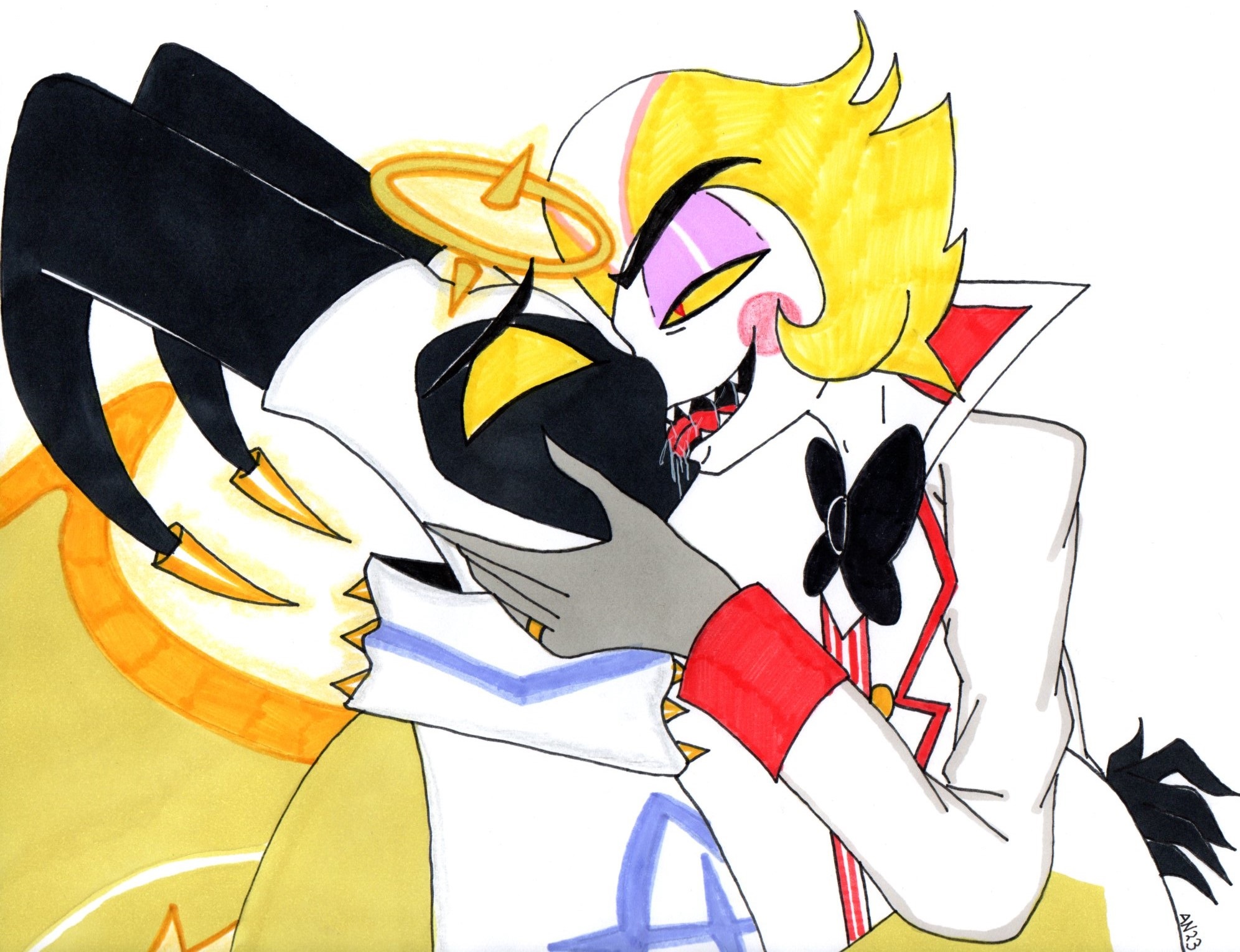 Lucifer and Adam kissing by SkeleSlay -- Fur Affinity [dot] net