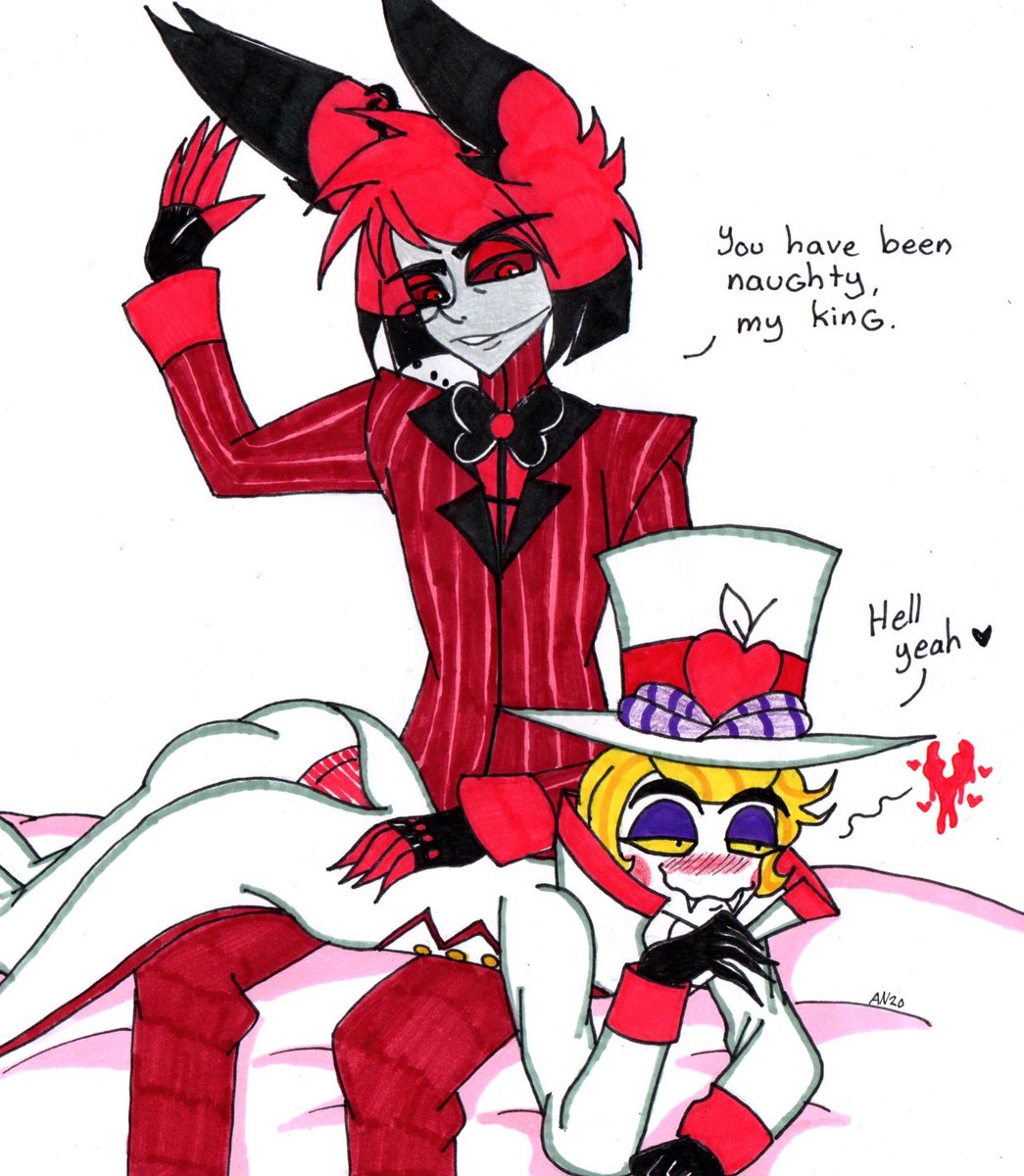 Alastor spanking Lucifer by SkeleSlay -- Fur Affinity [dot] net