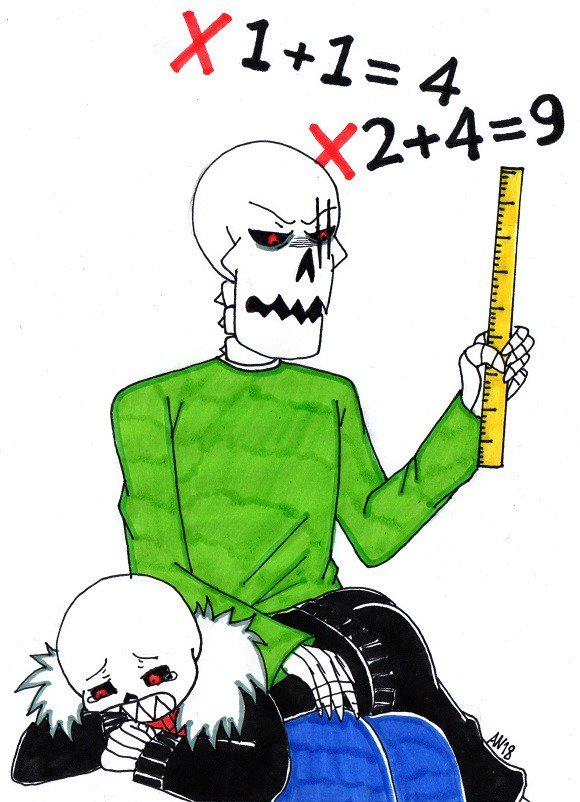 Underfell Papyrus x Sans by SkeleSlay -- Fur Affinity [dot] net