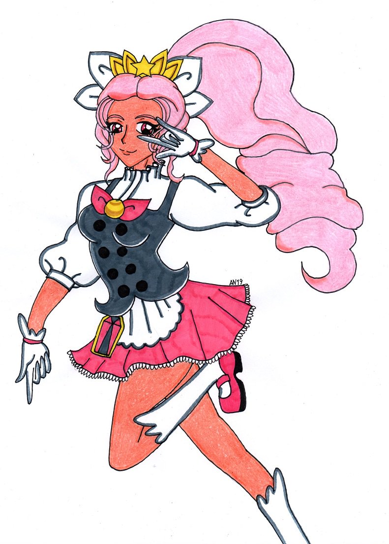 Pink magical girl OC by SkeleSlay -- Fur Affinity [dot] net