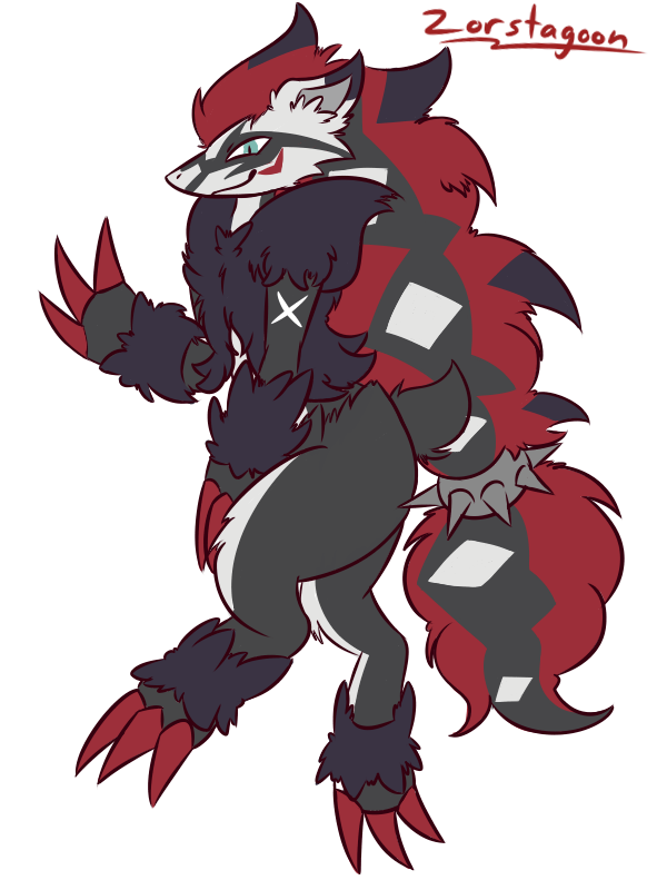 Zoroark x Obstagoon fusion (10$) by Skillusionz -- Fur Affinity [dot] net