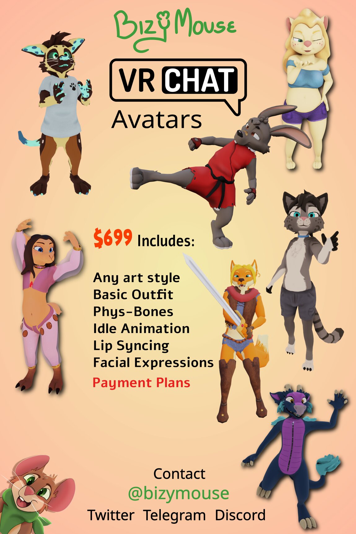 VRChat Avatars 2024 by skrider -- Fur Affinity [dot] net