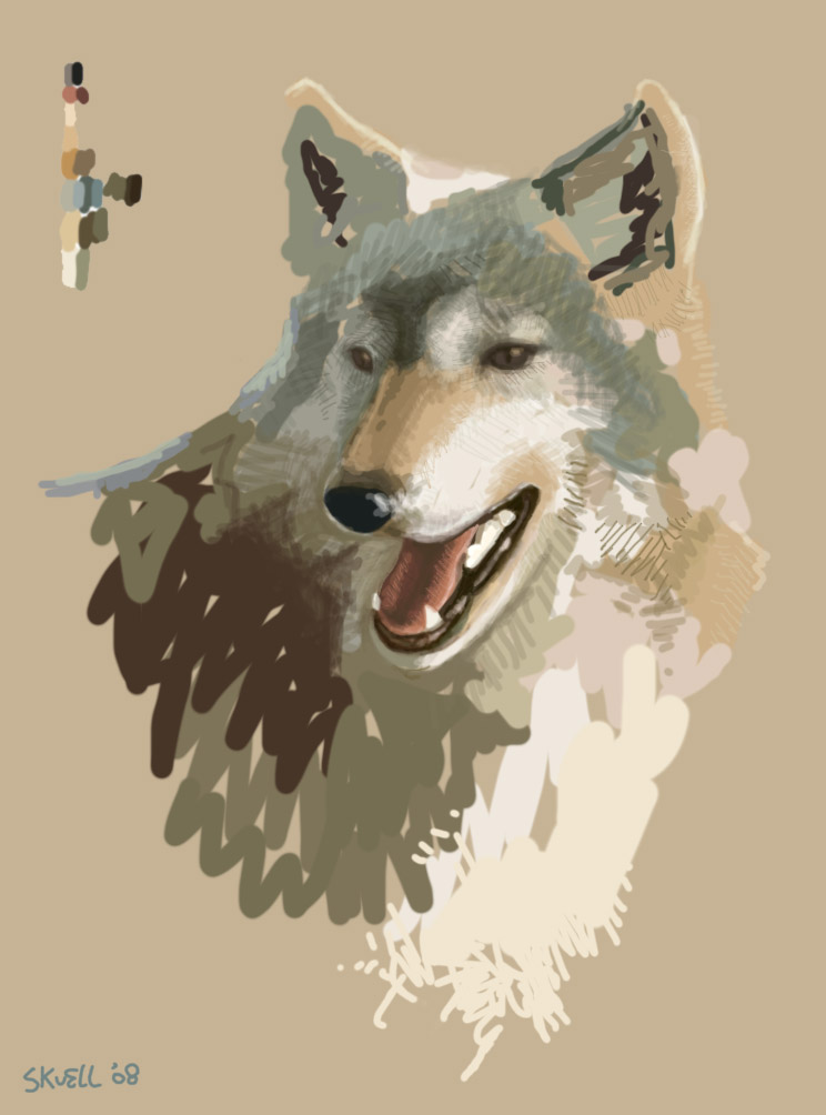 wolf digital painting