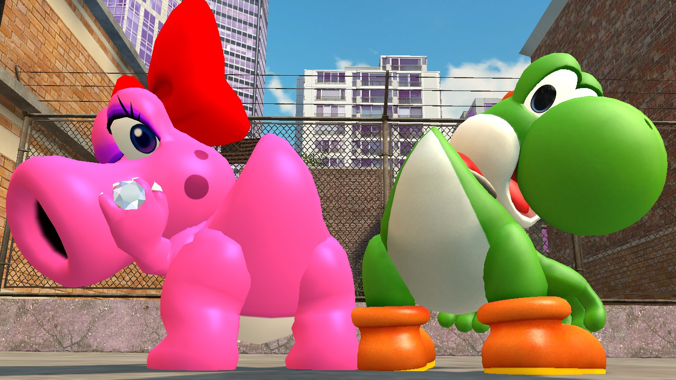 Yoshi and birdo costumes