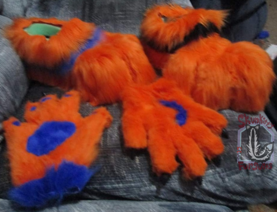 Fursuit feet and hands 2015 by Skunkitty_Fursuits -- Fur Affinity [dot] net