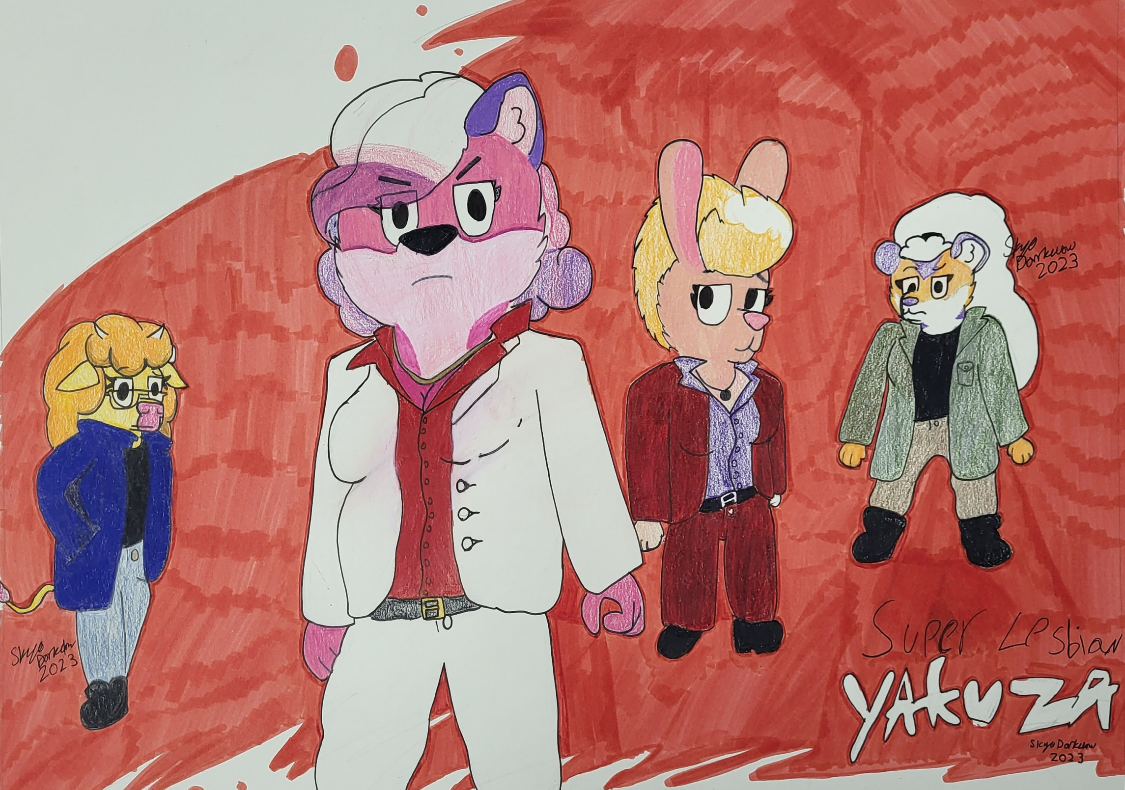 COMM: Super Lesbian Animal Yakuza by Skye_Darkclaw -- Fur Affinity [dot] net