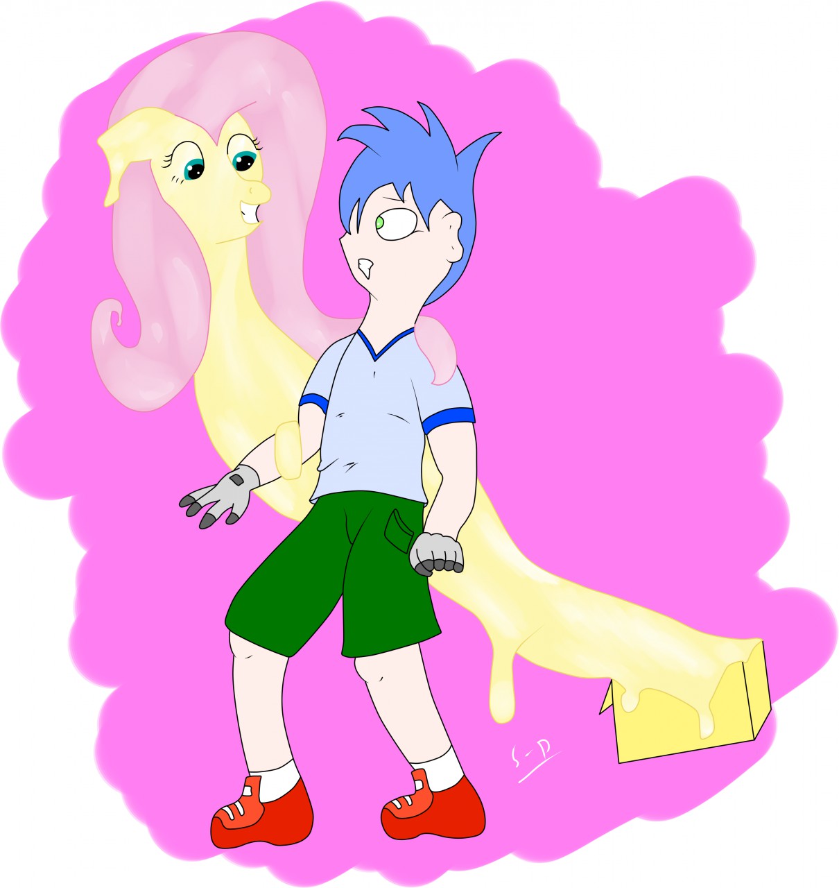 An men to an fluttershy anthro by SkyspearDraw -- Fur Affinity [dot] net